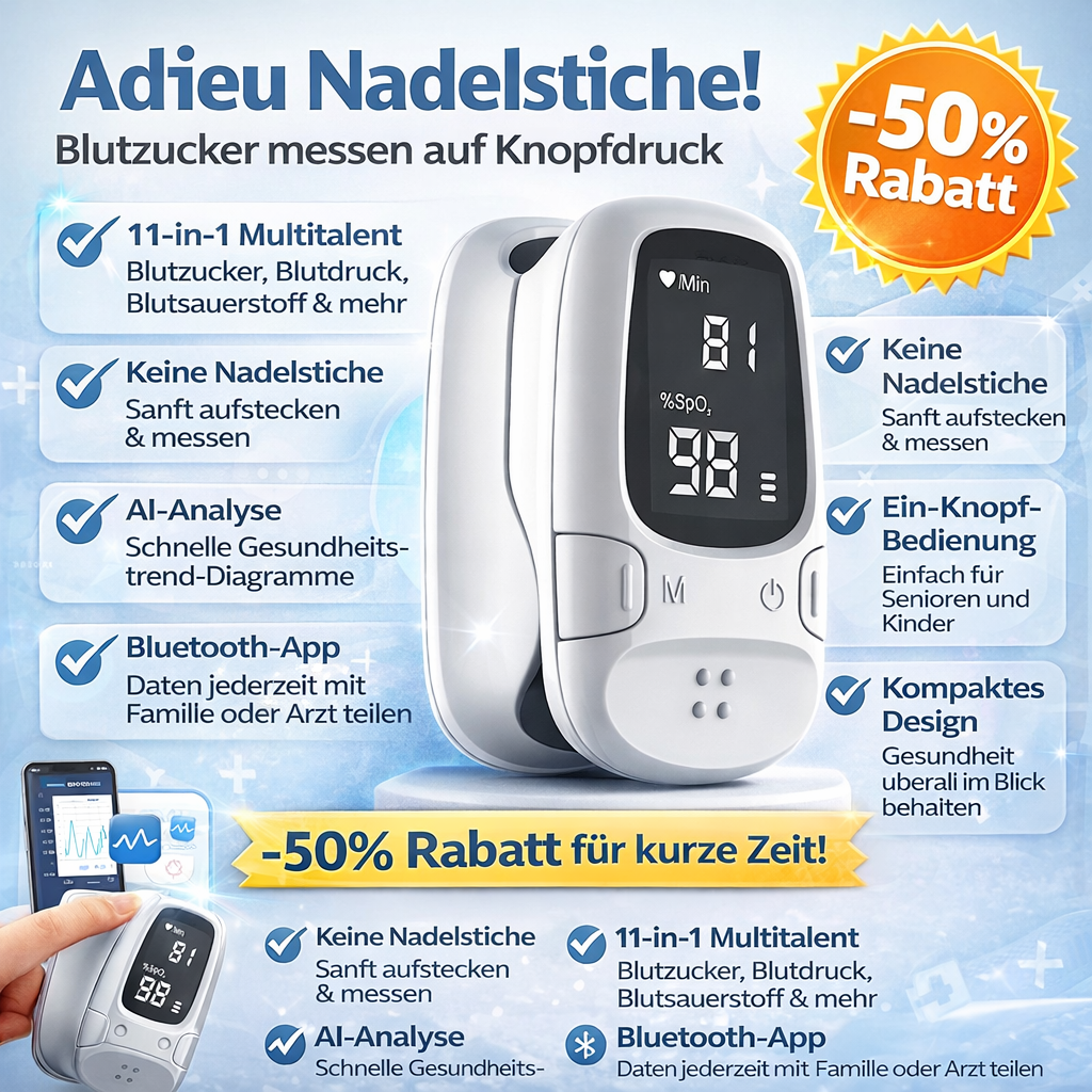 2026 Omron™ präsentiert neues, nicht-invasives, intelligentes Blutzuckermessgerät 🔥Hergestellt in den USA🔥