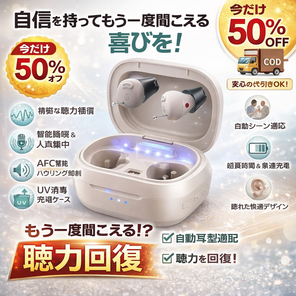 ナノスケール・オーディオアンプ、一体型コントロール、3つの音響モード、コンパクト設計、ハウリングなし。軽度から重度の聴覚ニーズに対応します。