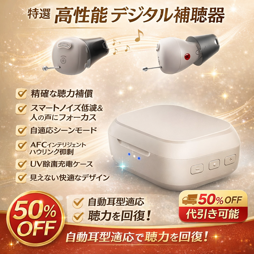 ナノスケール・オーディオアンプ、一体型コントロール、3つの音響モード、コンパクト設計、ハウリングなし。軽度から重度の聴覚ニーズに対応します。