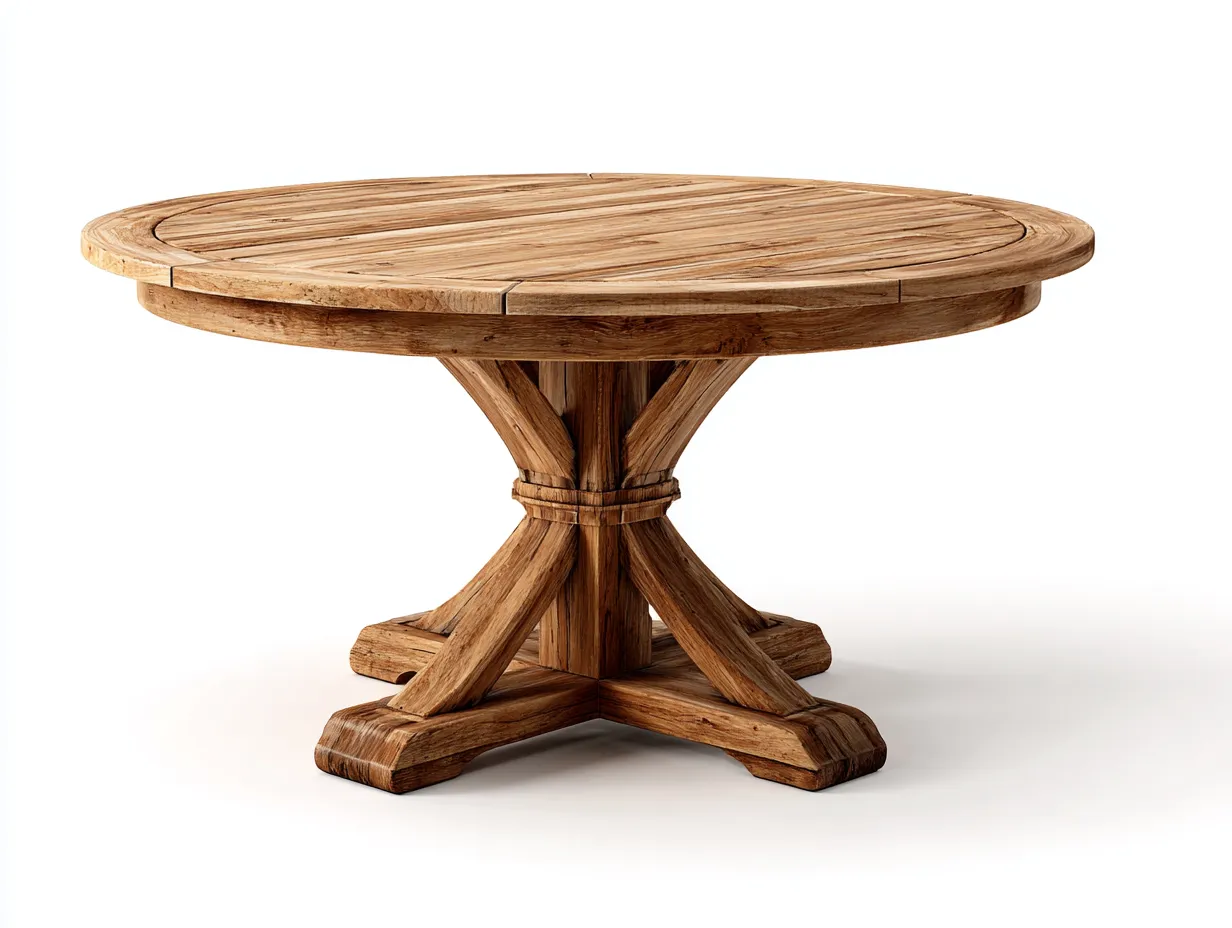 Tavolo da giardino-Legno-145x145x76 cm-Naturale-stile classico per esterni-Havengolab