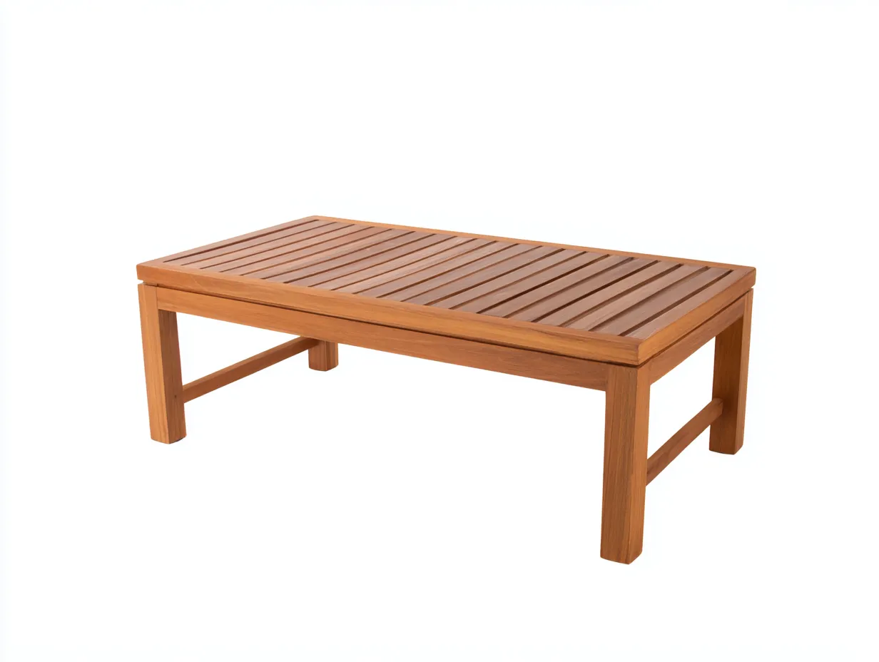 Tavolo da giardino-Legno-120x60x35 cm-Naturale-stile essenziale per esterni-Havengolab