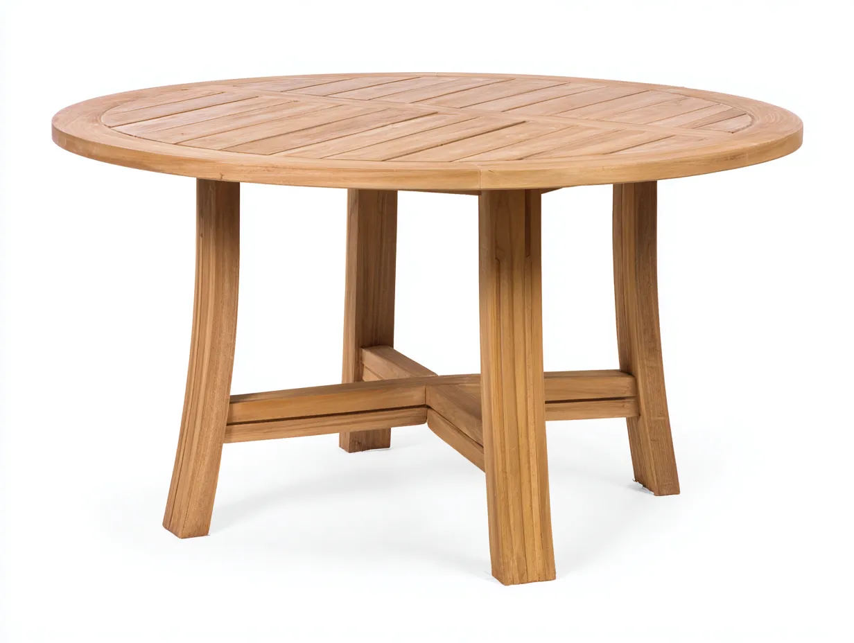 Tavolo da giardino-Legno-138x138x76 cm-Naturale-design contemporaneo per esterni-Havengolab