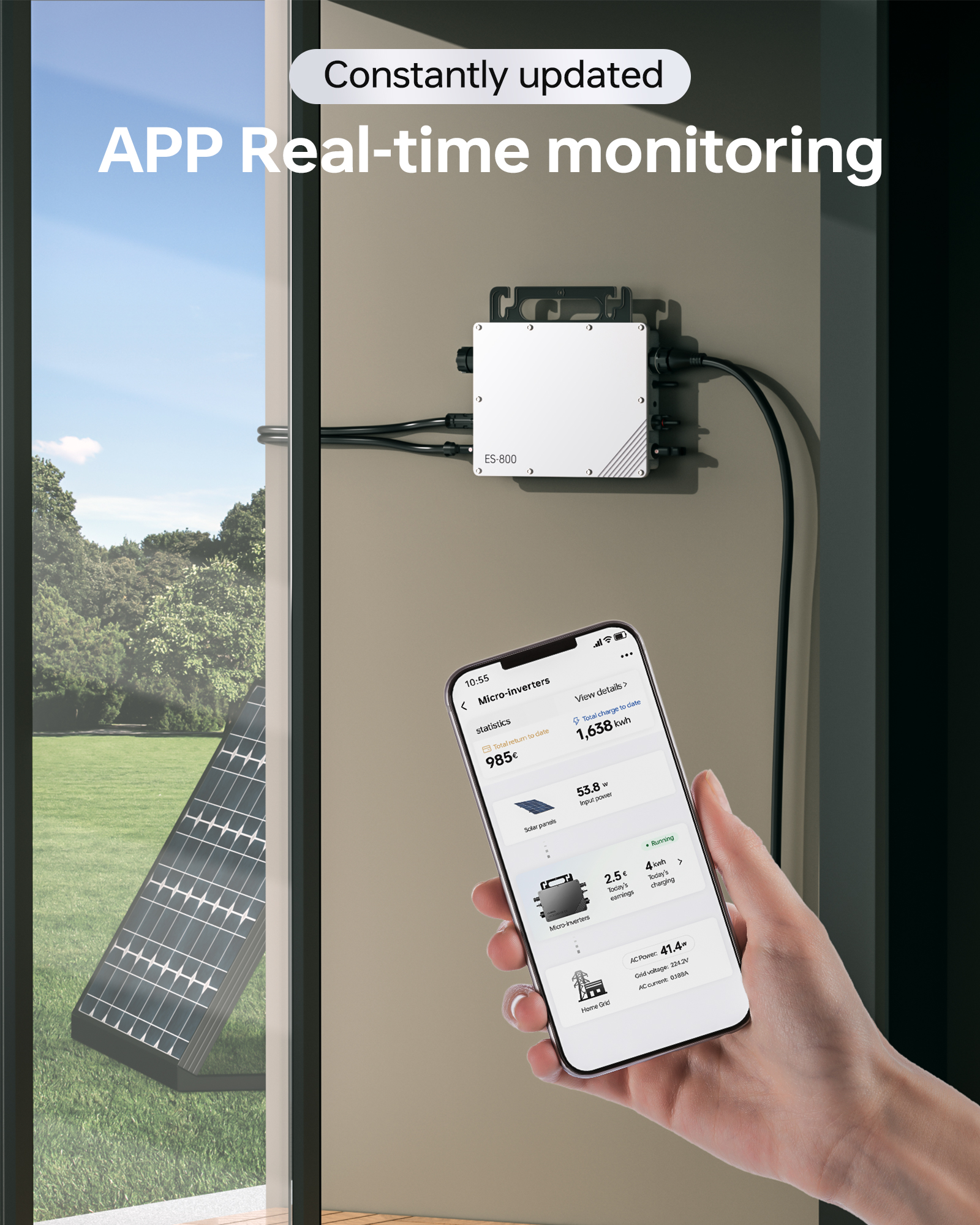 800W MPPT Plug & Play Solar Micro Inverter