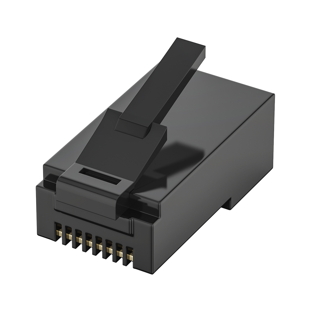 CAT6 RJ45 8P8C UTP Modular Plug 1U Gold Plated POM Housing Ethernet Connector for 22–24AWG Cable