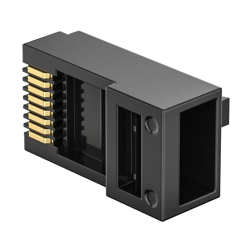 CAT6 RJ45 8P8C UTP Modular Plug 1U Gold Plated POM Housing Ethernet Connector for 22–24AWG Cable