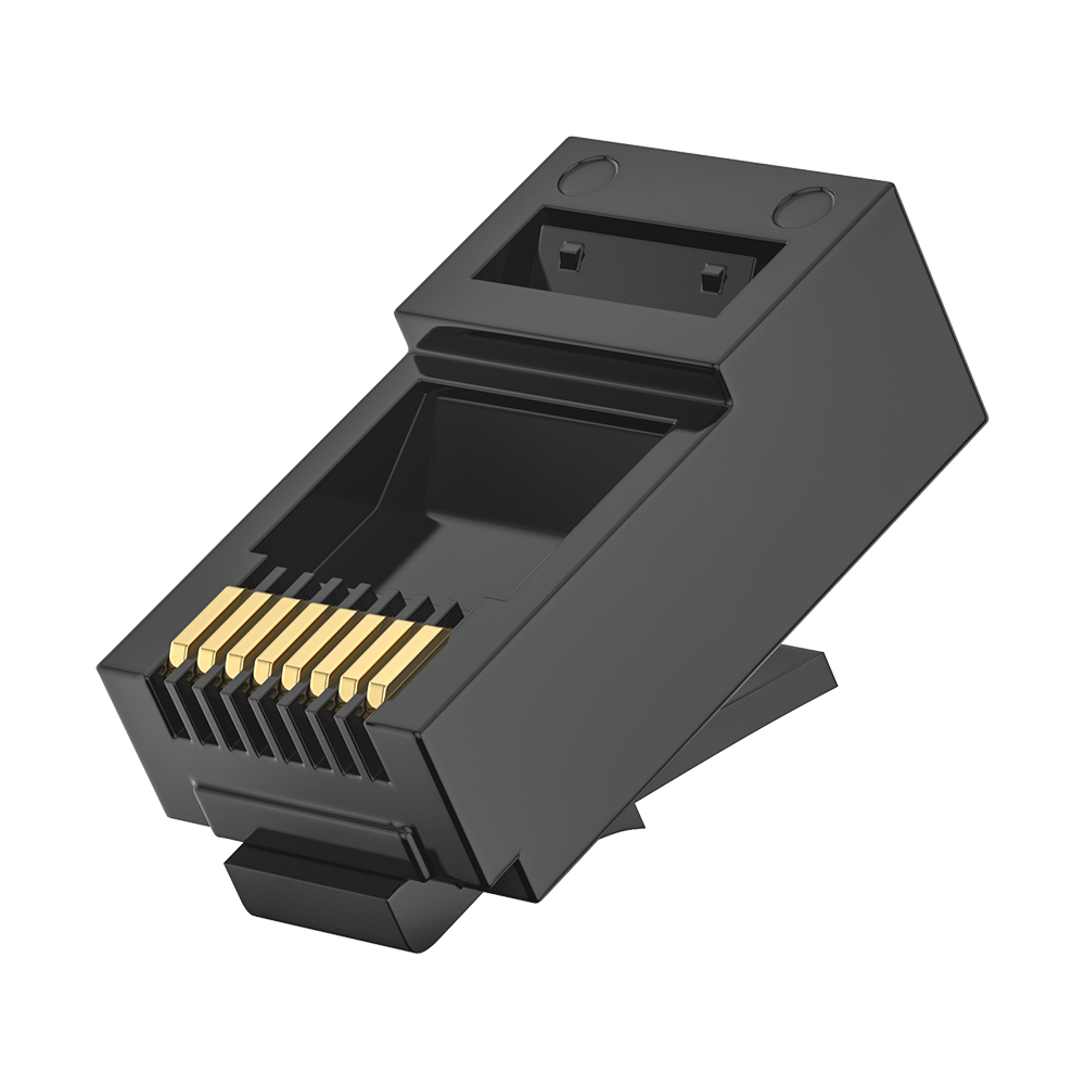 CAT6 RJ45 8P8C UTP Modular Plug 1U Gold Plated POM Housing Ethernet Connector for 22–24AWG Cable