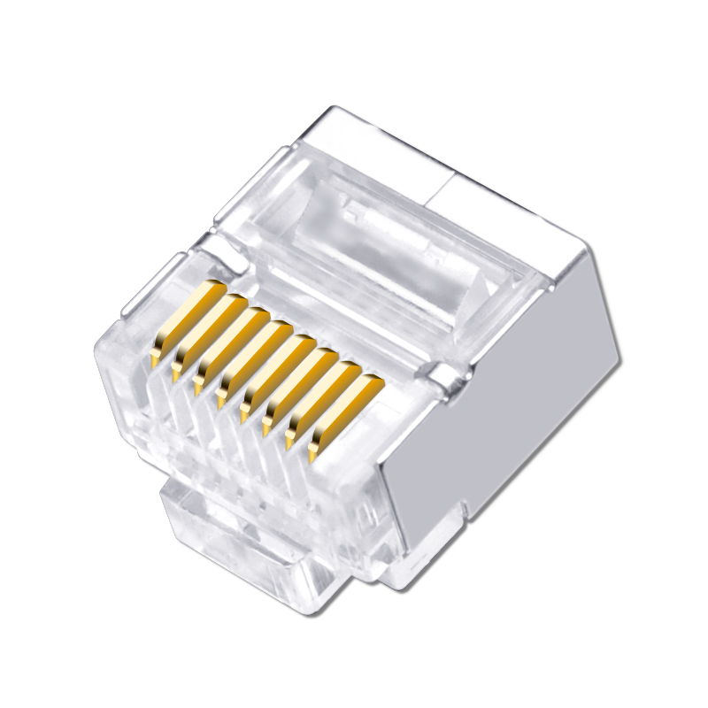 Cat5e RJ45 Connector – Shielded Flat Cable 8P8C Plug (Short Body)
