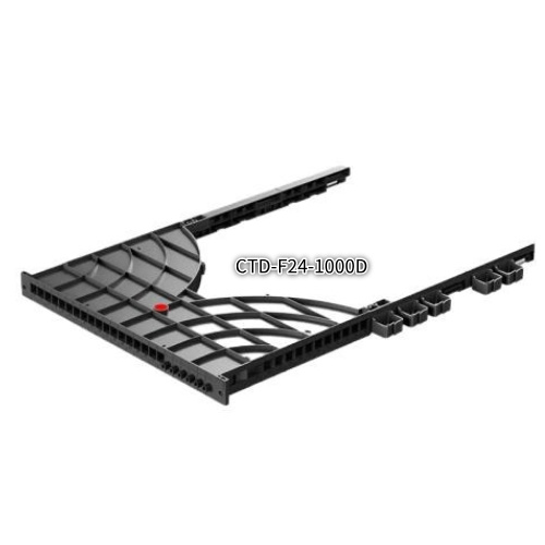 1U Side-Mount Cable Manager 24-Port Channel Type for 1000mm Depth Rack