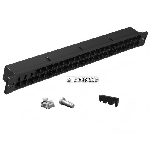1U Side-Mount Cable Manager 48-Port Square Hole Channel Type 