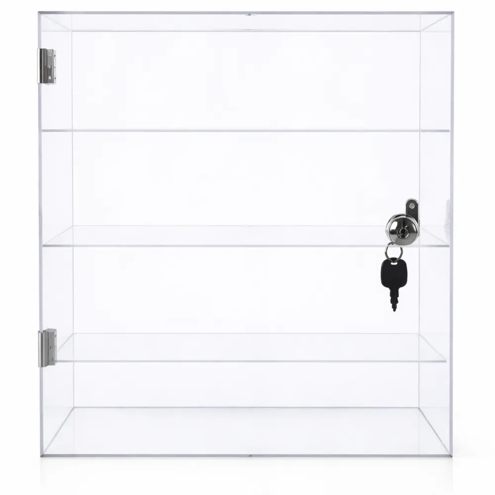 Vitrine sécurisée en acrylique à 3 étagères pour couteaux de collection