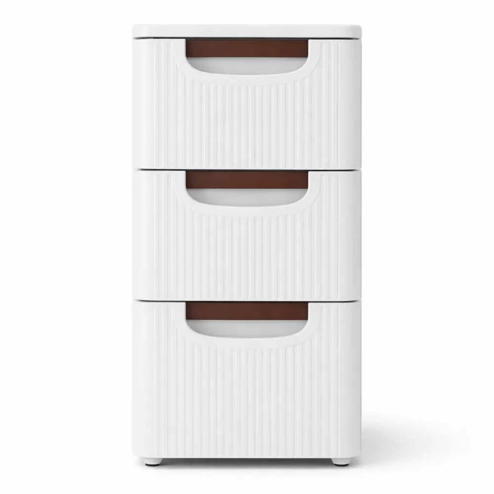 Commode avec Roulettes à 3 Tiroirs pour Salle de Bain