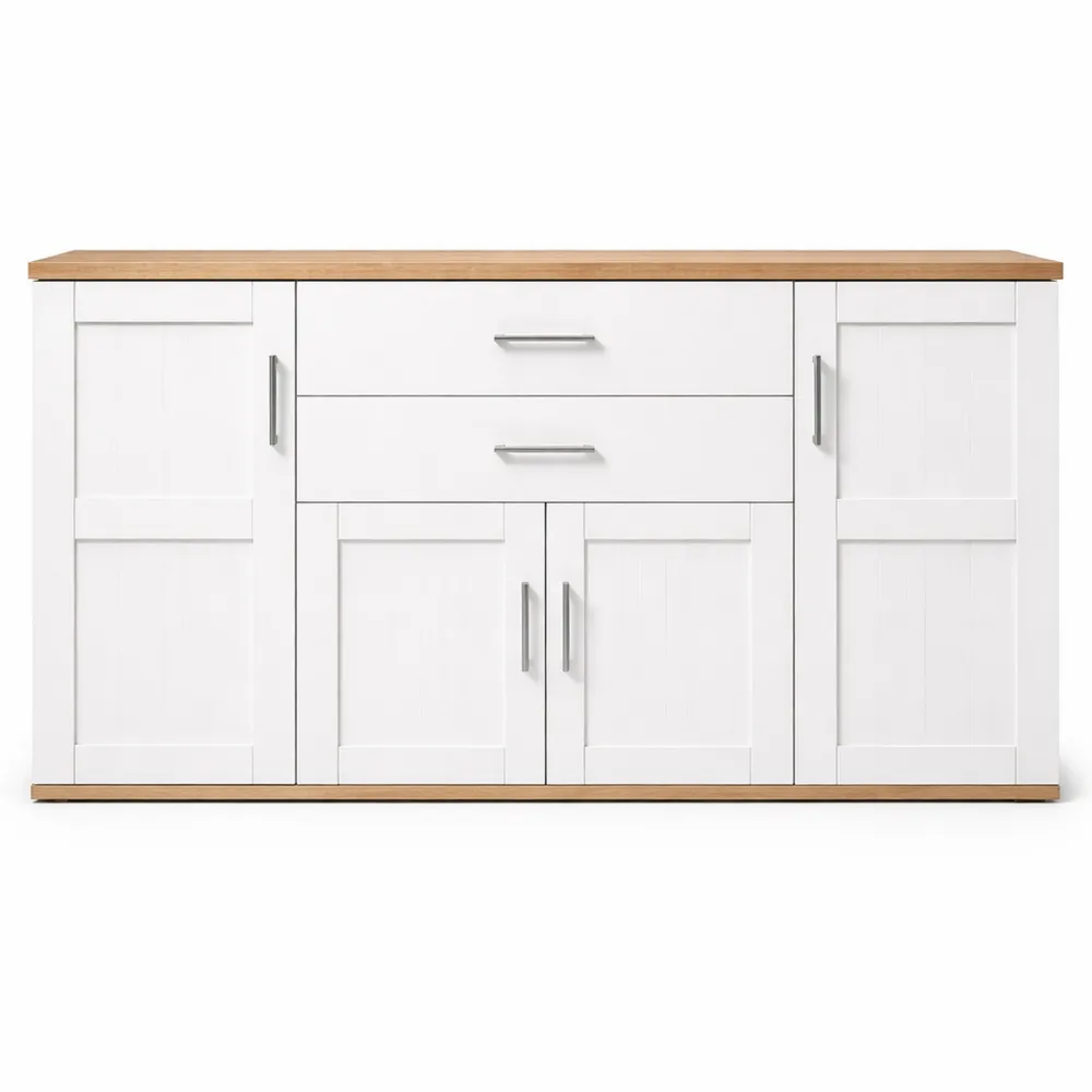 Buffet spacieux en bois mélèze et chêne pour salon