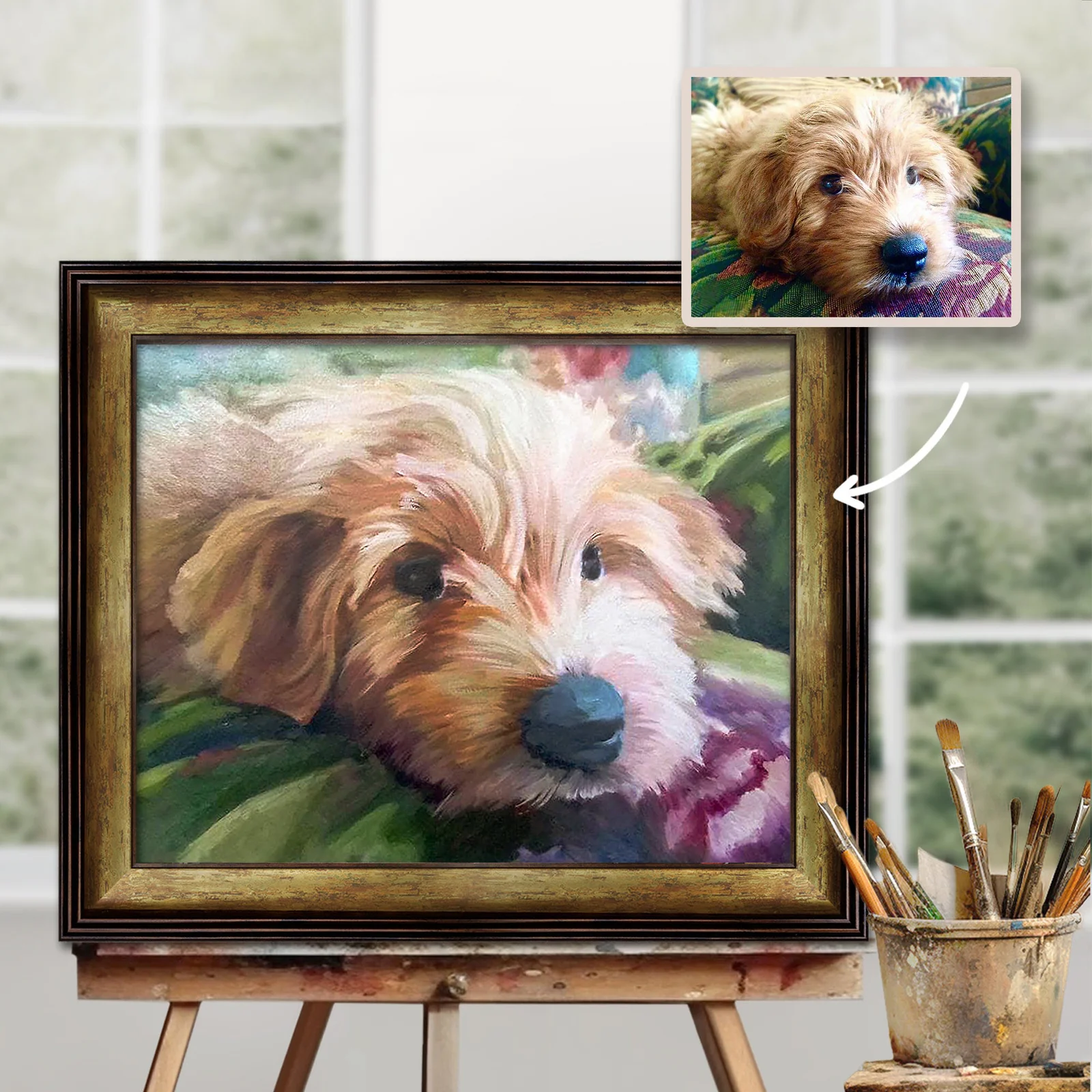 Custom Hand-Painted Pet Portrait from your photo