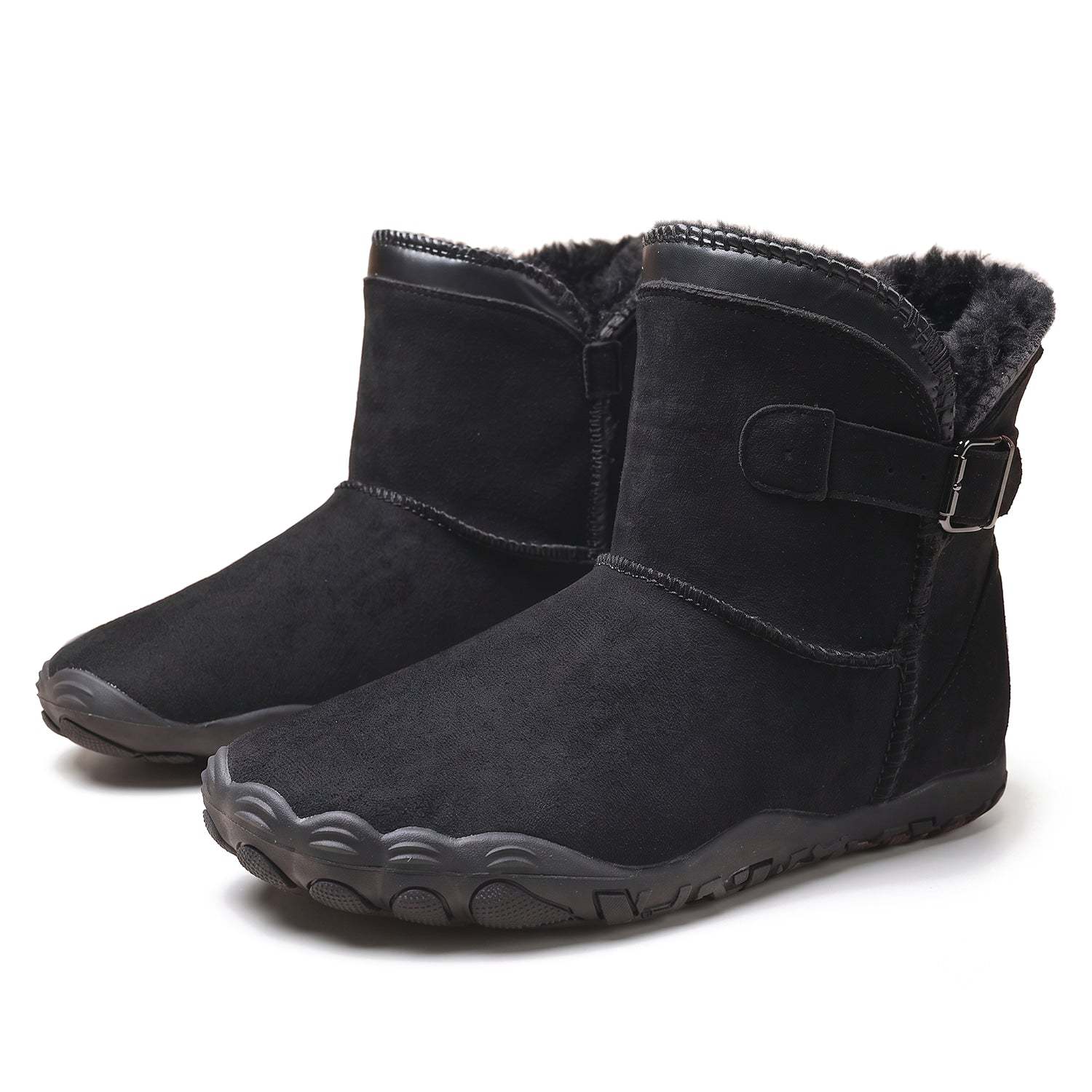 Unisex Barefoot Winter Boots, Warm Fleece Lined Minimalist Snow Boots