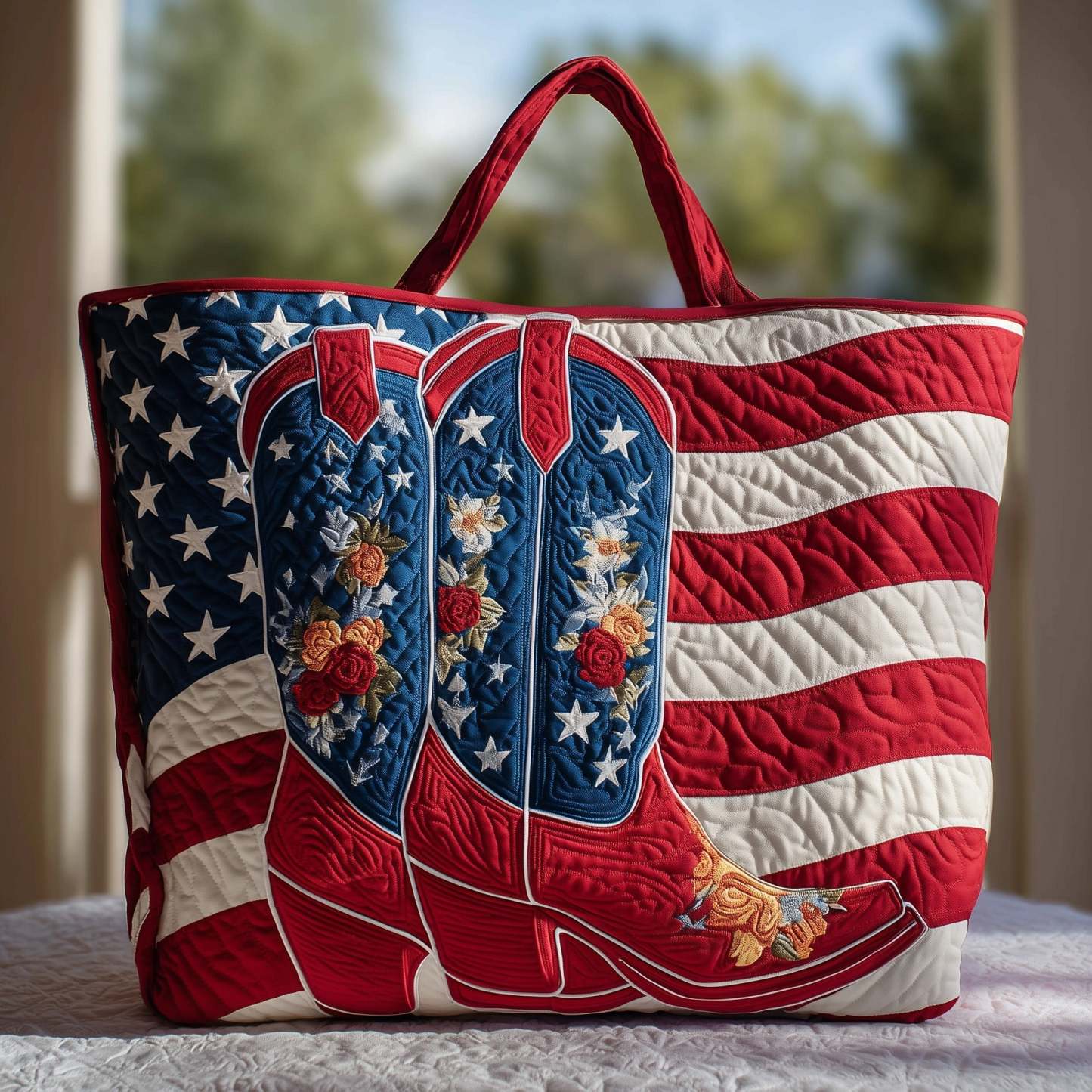 Fourth of July Quilted Tote Bag GFTOHD8358