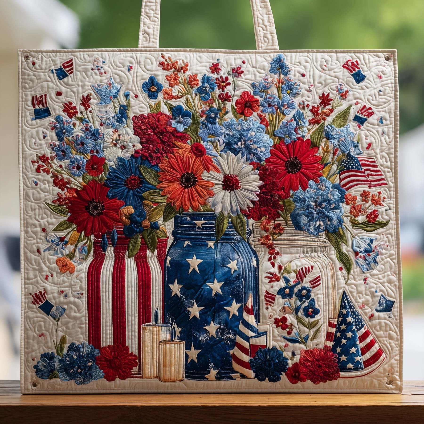 Fourth of July Quilted Tote Bag GFTOHD8365