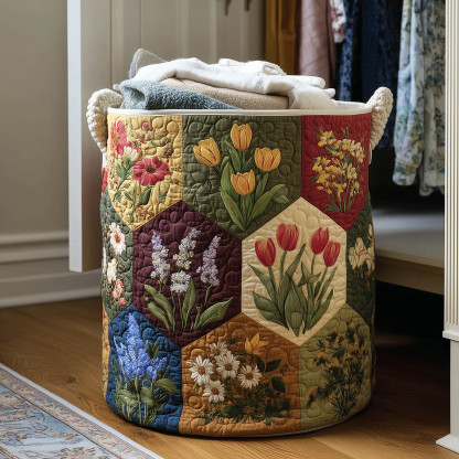 Blooming Charm Quilted Laundry Basket GFTONT5792