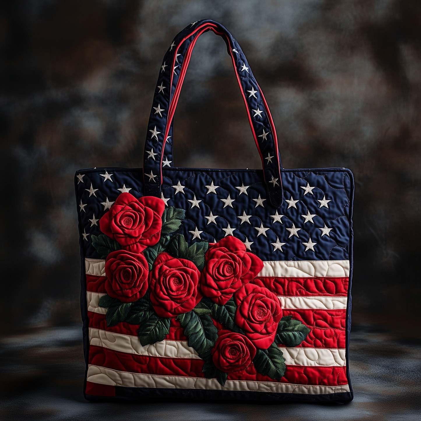 Stars and Petals Forever Quilted Tote Bag GFTOTL3774
