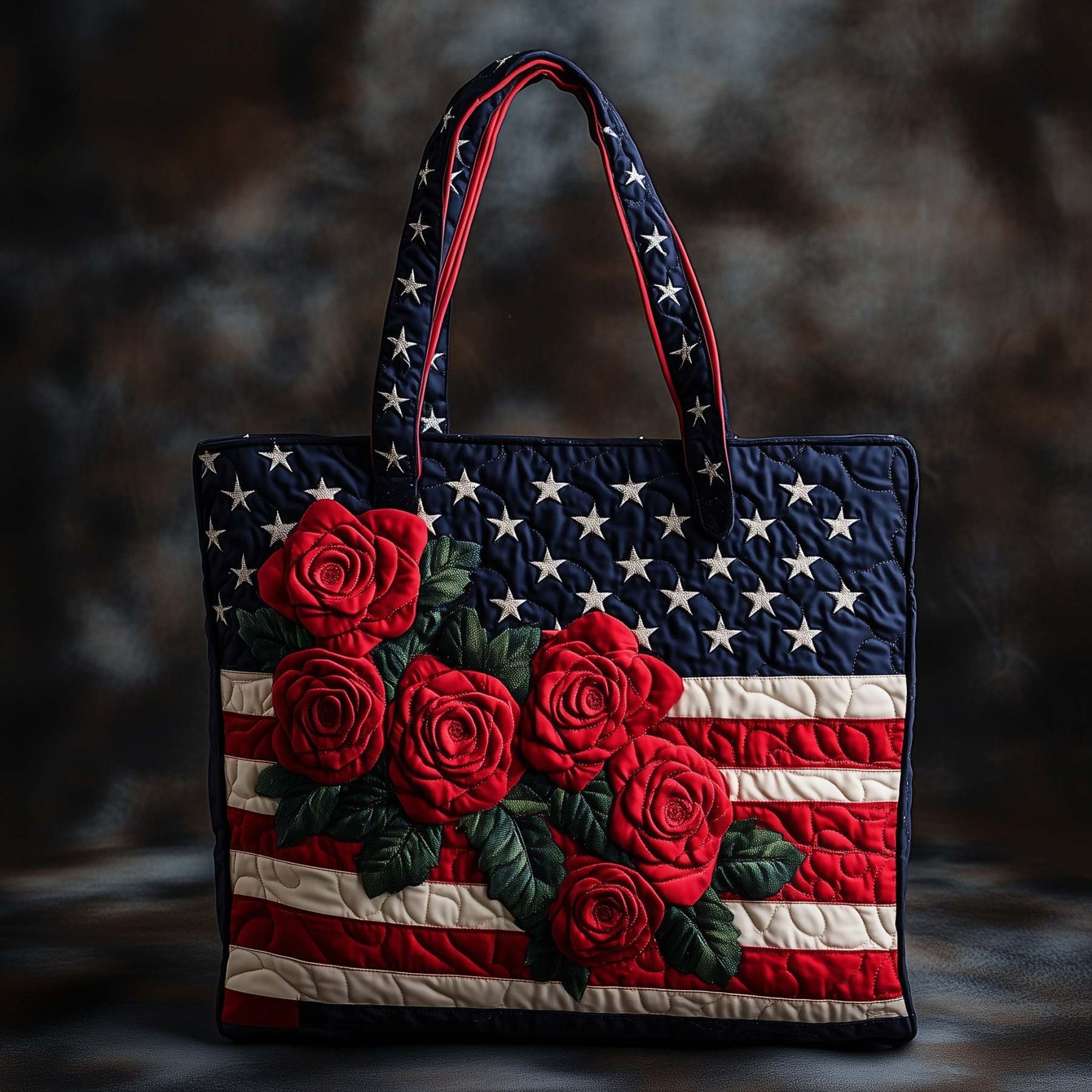 Stars and Petals Forever Quilted Tote Bag GFTOTL3774
