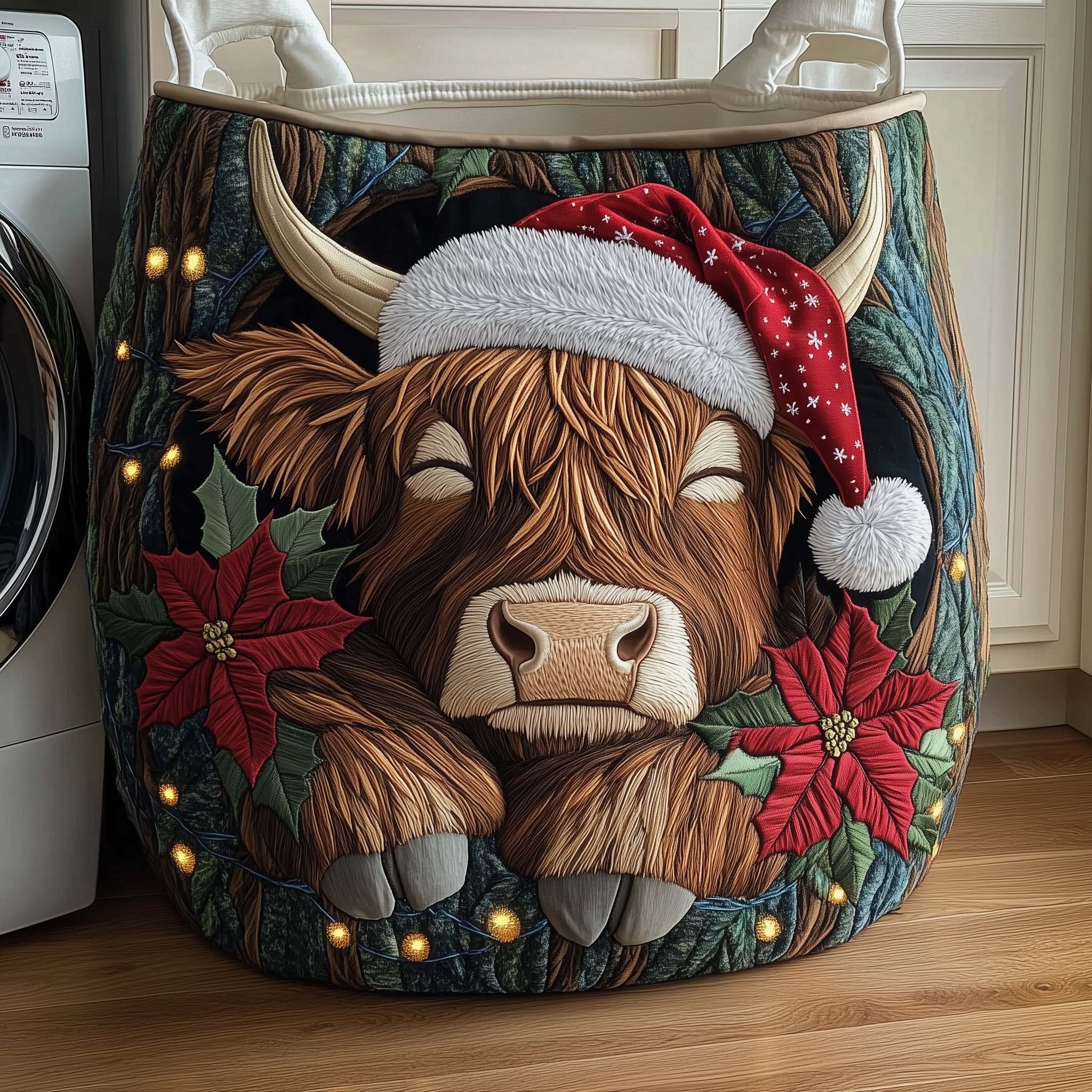 Holiday Farmstead Quilted Laundry Basket GFTOTL5236