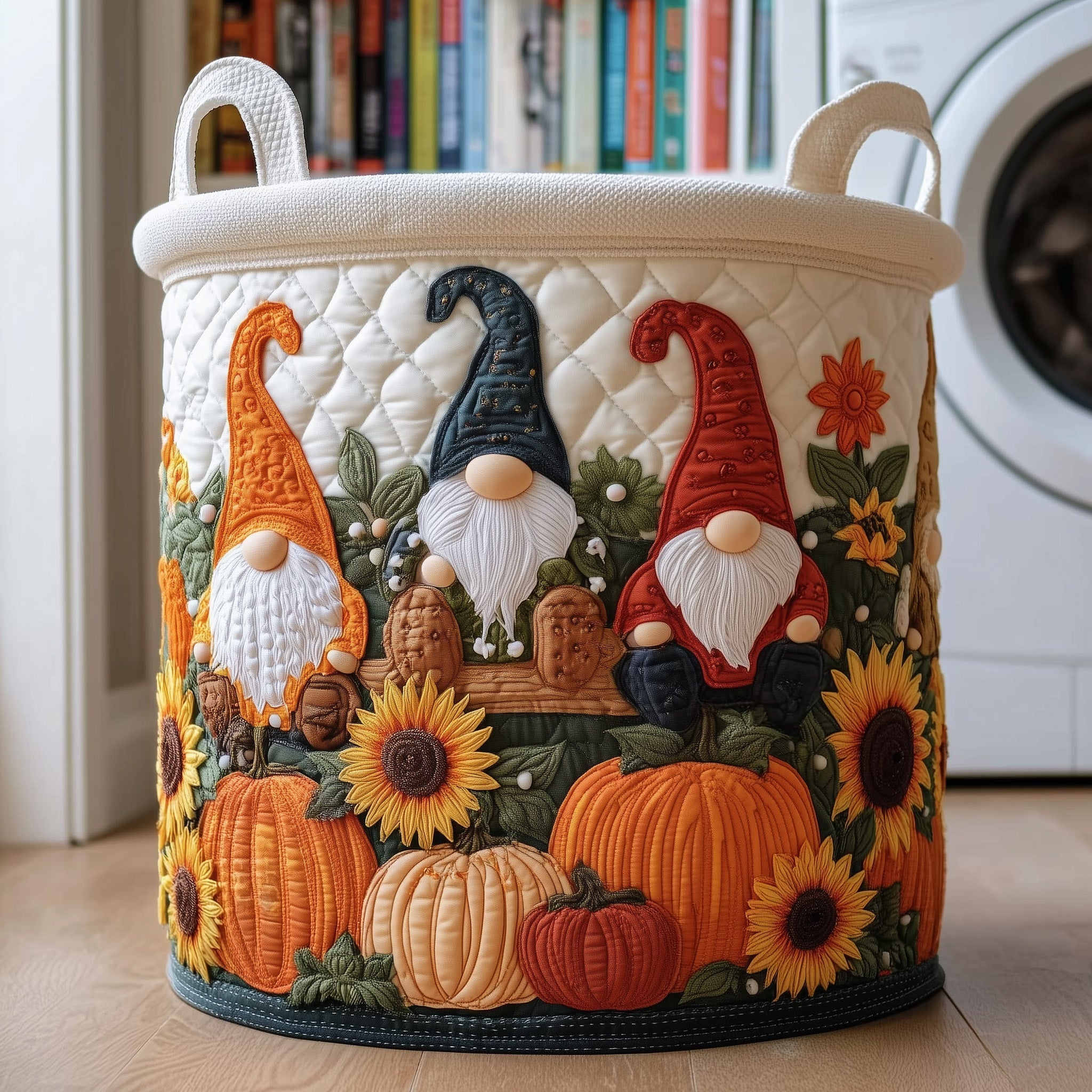 Autumn Whimsy Quilted Laundry Basket GFTOTP11063