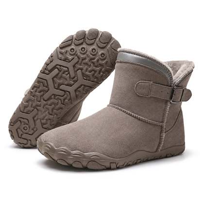 Unisex Barefoot Winter Boots, Warm Fleece Lined Minimalist Snow Boots