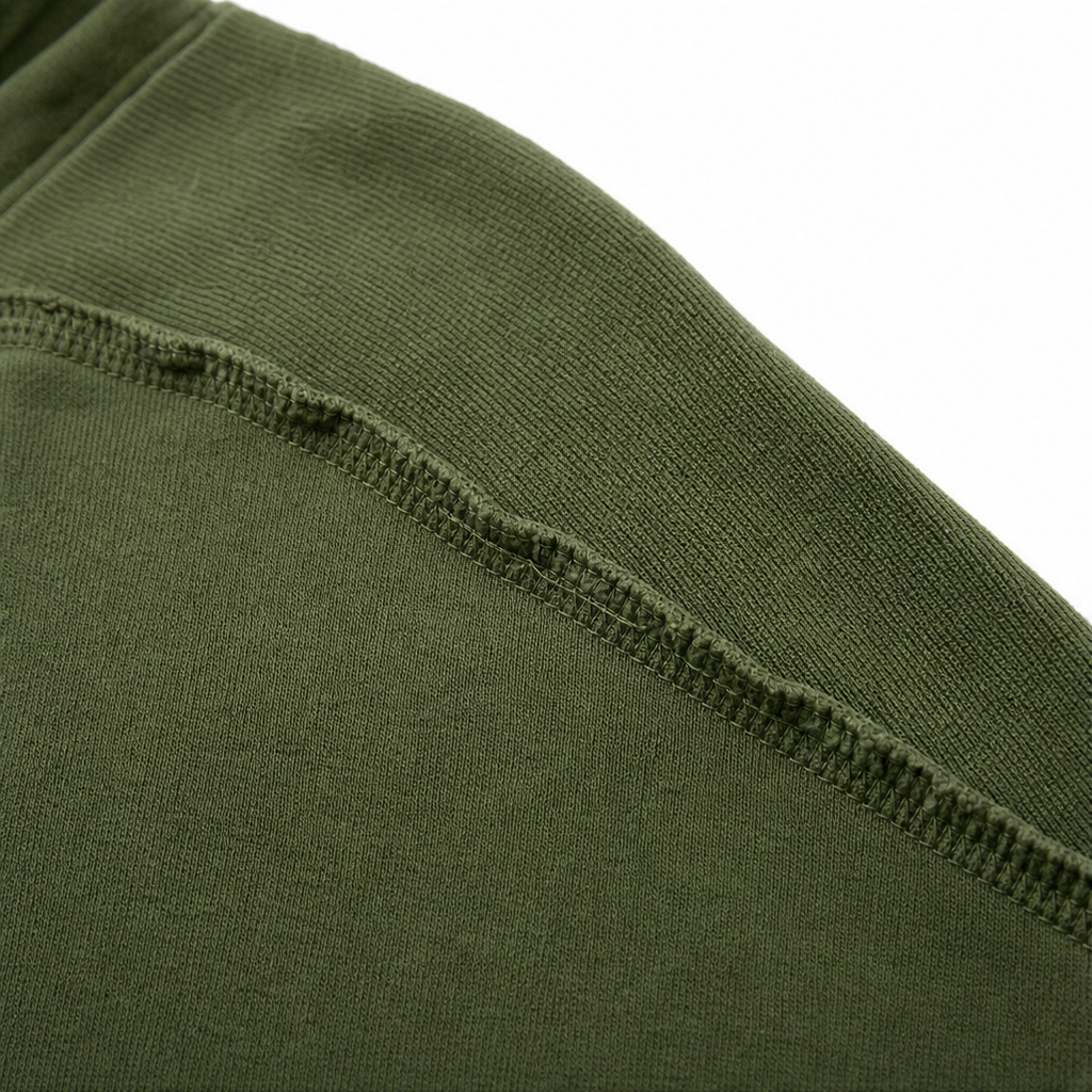 Raw-Edge Split-Cuff Oversized Pullover