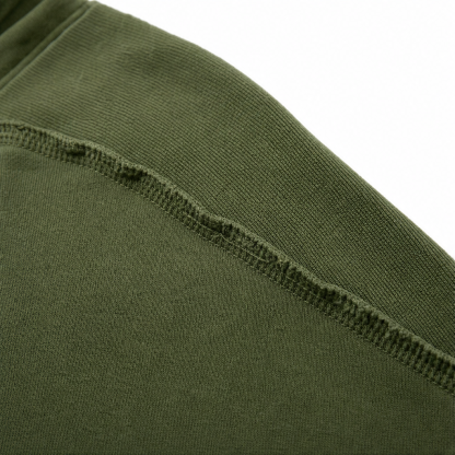 Raw-Edge Split-Cuff Oversized Pullover