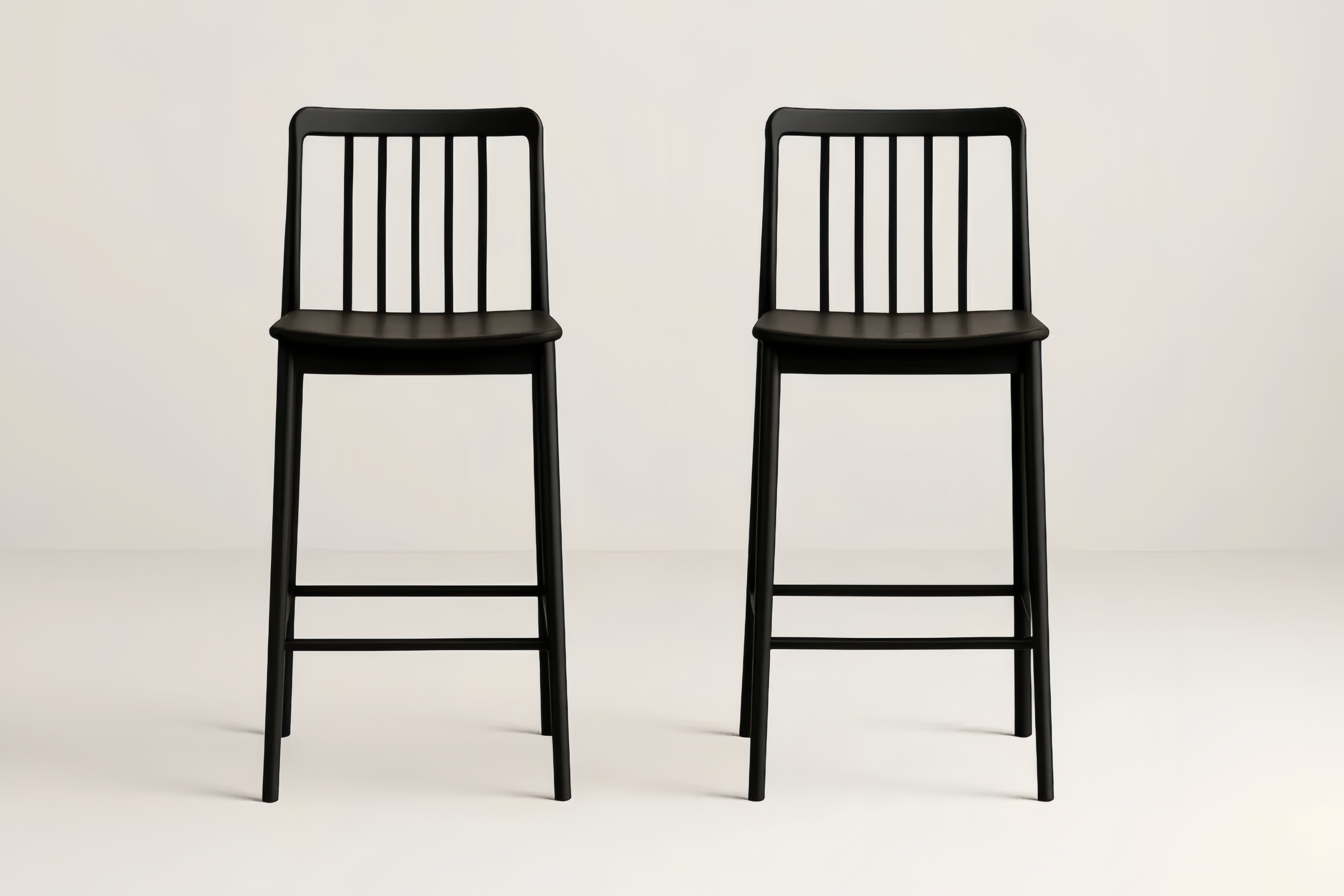 Tabourets de Bar en Aluminium Noir Lot de 2