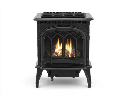 Cheminée électrique en métal 48x30x55 cm - noir - pour salon - chauffage décoratif - style classique-Loftupshop