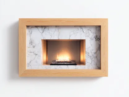 Cheminée électrique murale encastrable en bois et pierre 140x38x95 cm - beige - pour salon - effet flamme - style contemporain-Loftupshop