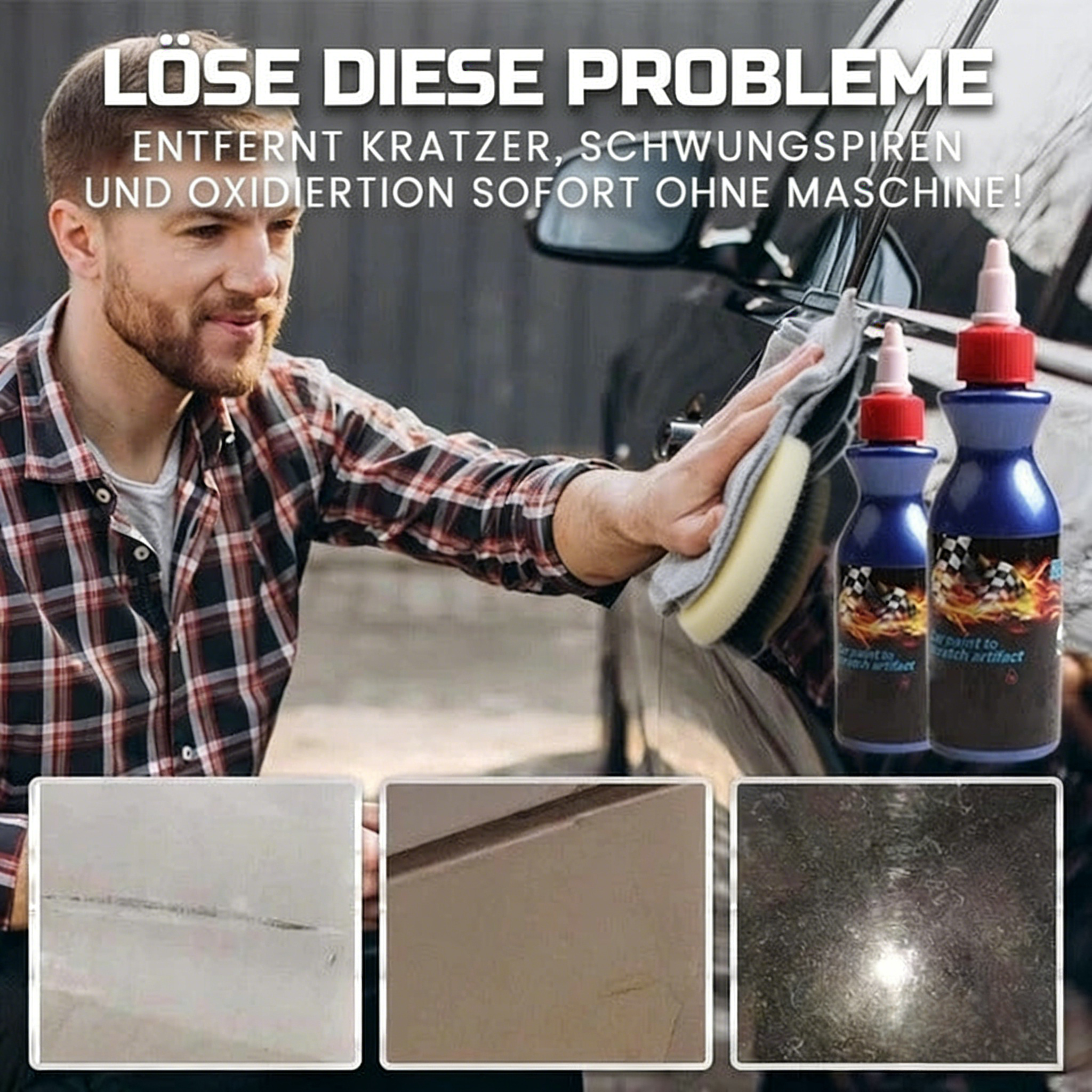 Auto Lack Reparatur Wachs – Entfernt Kratzer, Wirbel & Oxidation