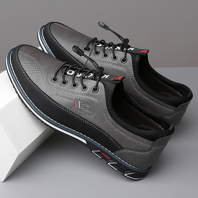 Herren Braune Freizeitsneaker mit Schnürdesign – Bequeme rutschfeste Wanderschuhe für tägliche Outdoor-Aktivitäten