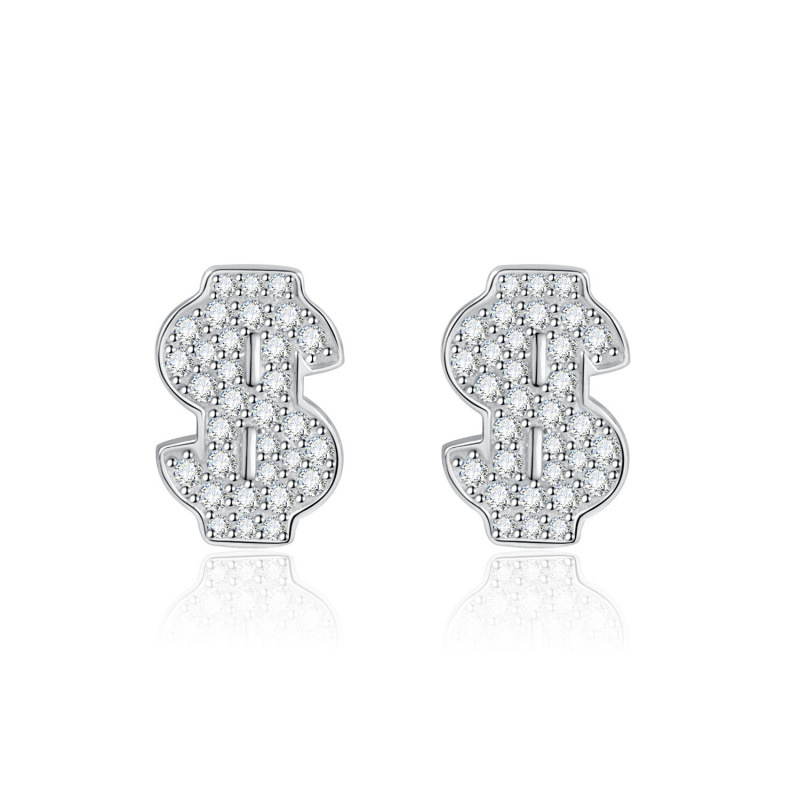 The Money Icon| S925 Silver Moissanite Studs