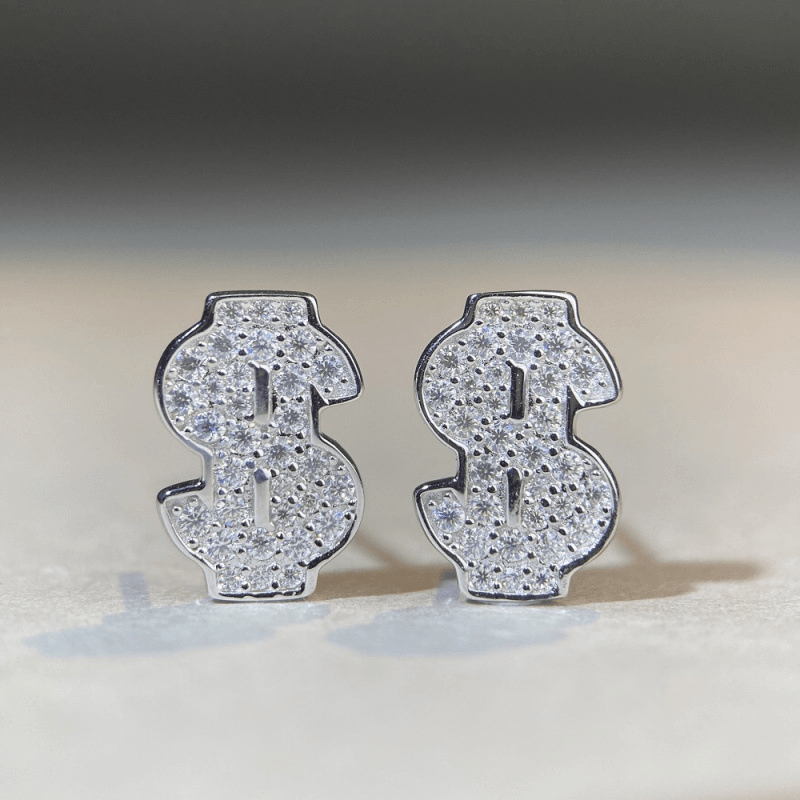 The Money Icon| S925 Silver Moissanite Studs