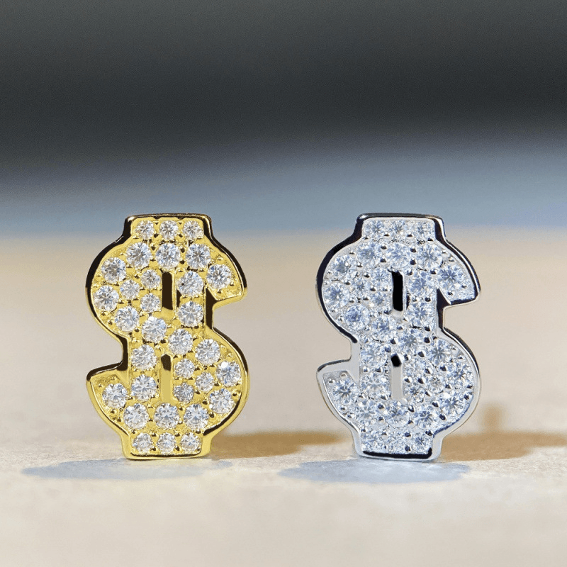 The Money Icon| S925 Silver Moissanite Studs