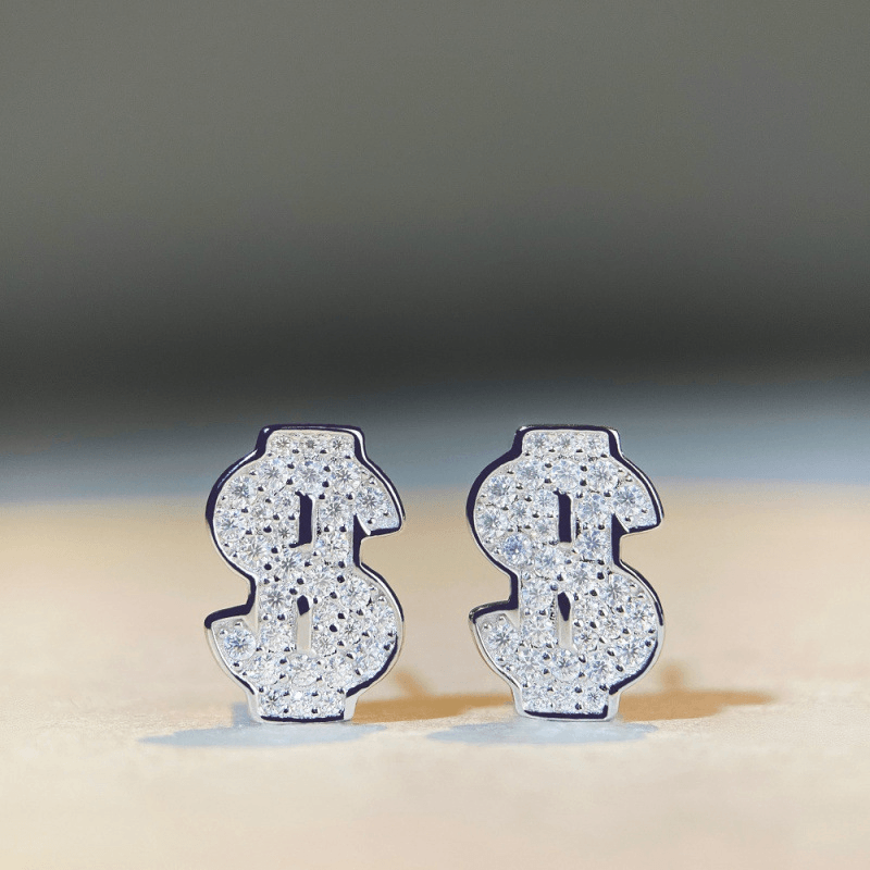 The Money Icon| S925 Silver Moissanite Studs