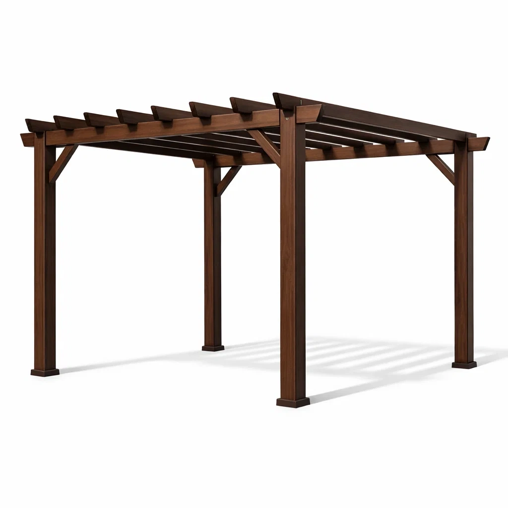 Pergola da giardino in legno 300x300 cm-purecomfortnest