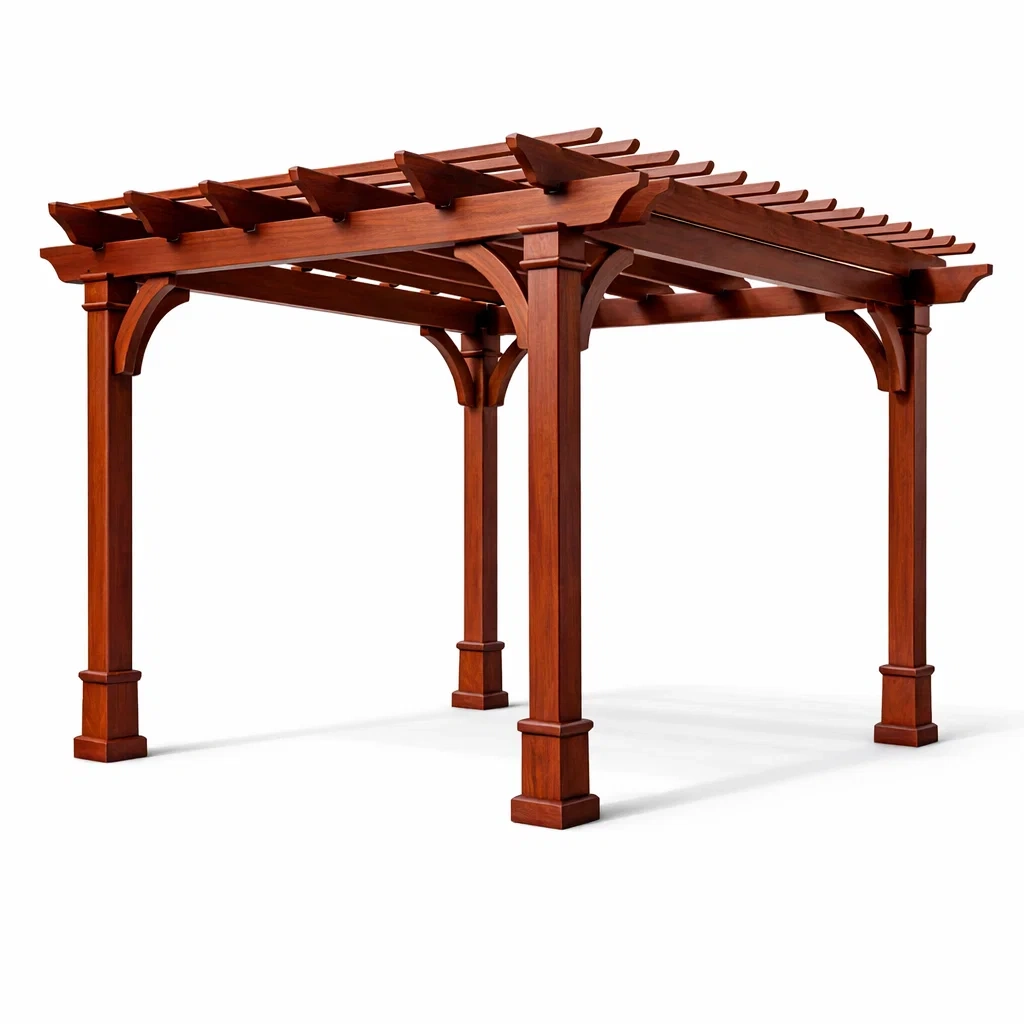 Pergola in legno di cedro 300x300x240 cm-purecomfortnest