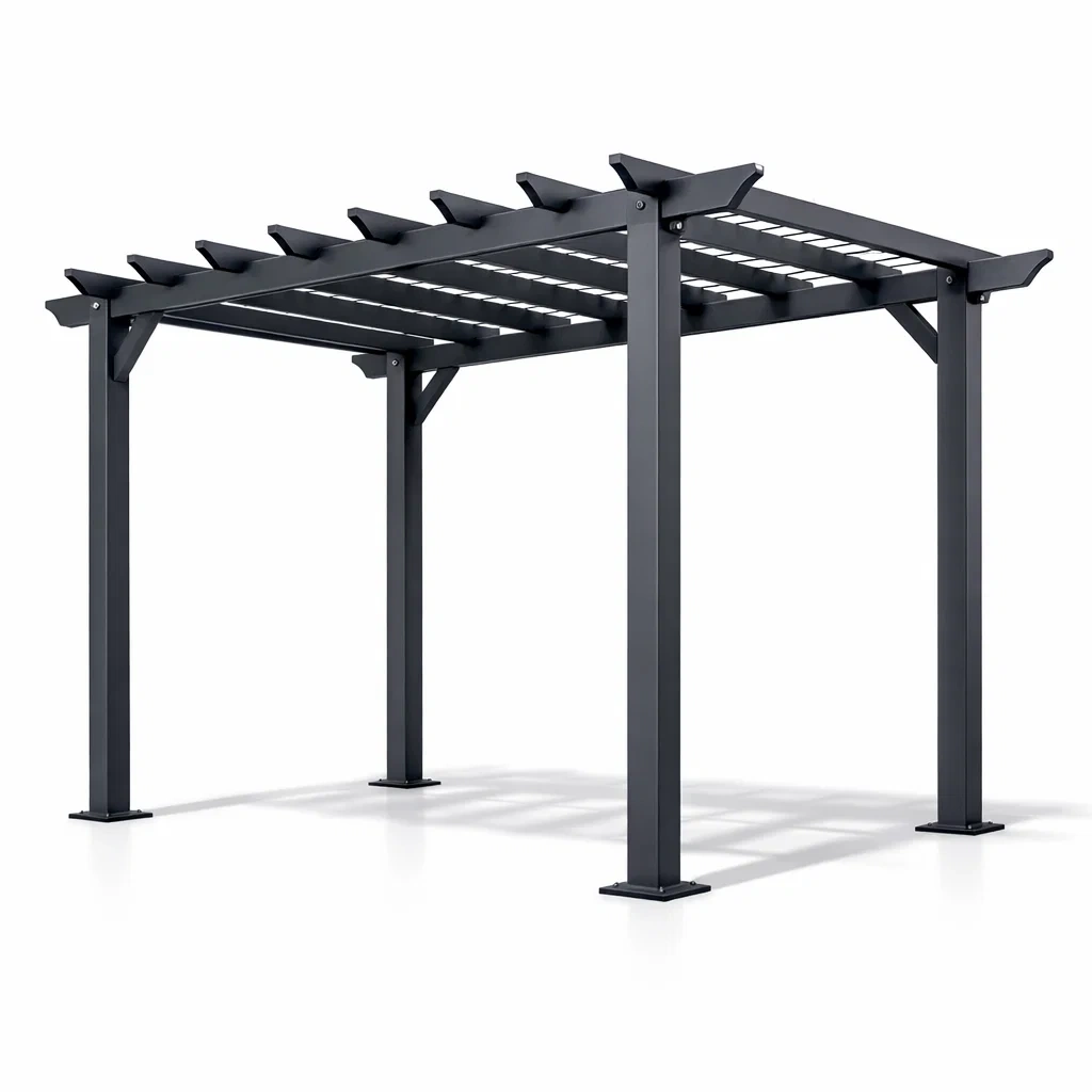 Pergola in alluminio nero 300x400x230 cm-purecomfortnest
