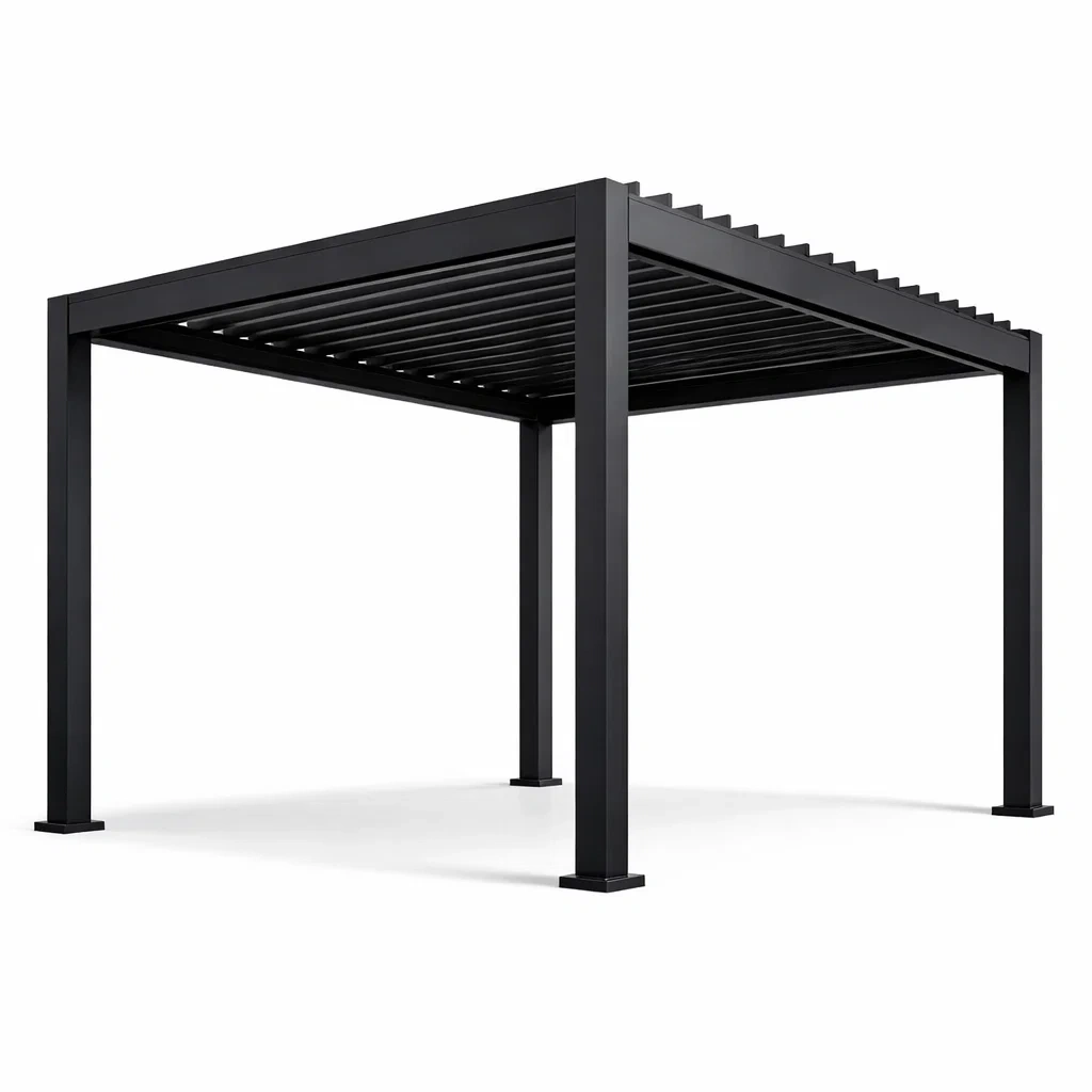 Pergola in alluminio 300x300 cm nero-purecomfortnest