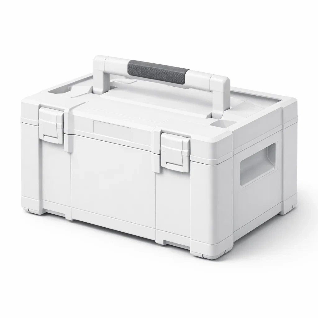 Scatola porta attrezzi in plastica polipropilene bianco-purecomfortnest