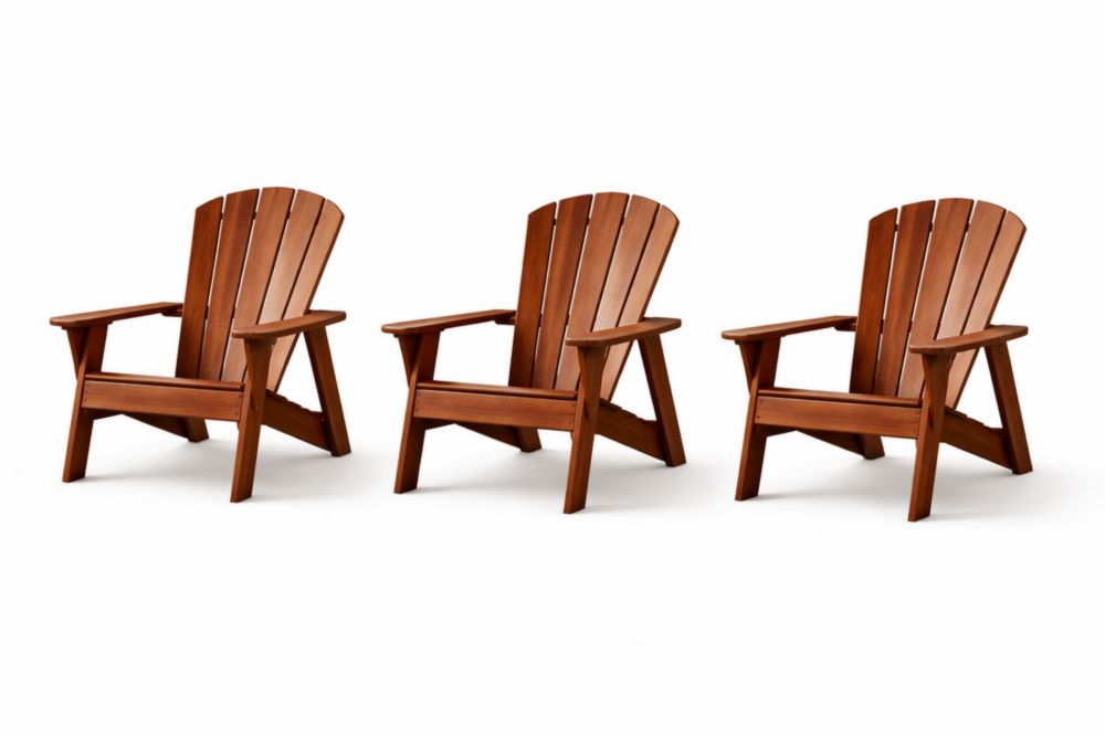 Set di sedie Adirondack in legno massello marrone 74x88x92 cm