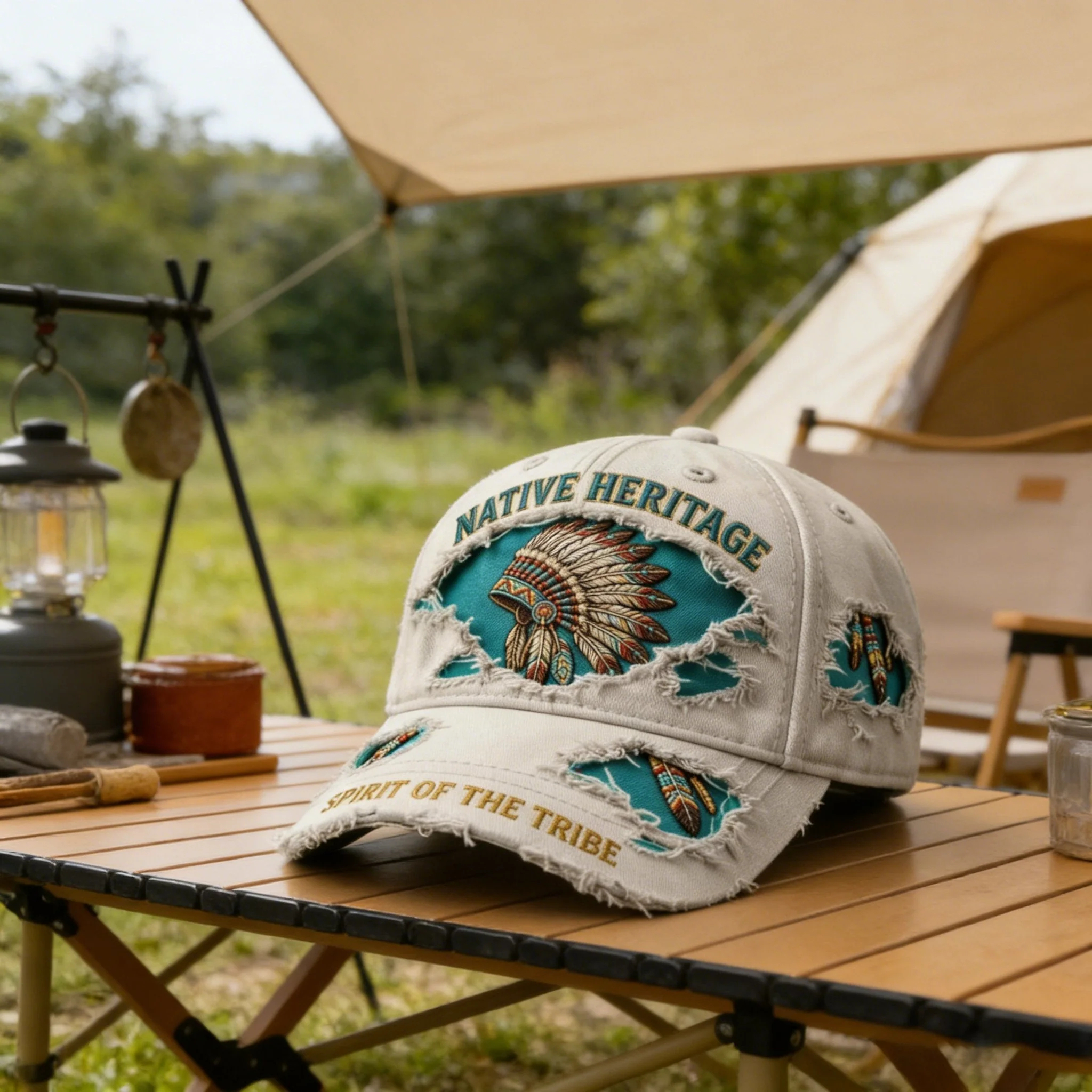 Native American Heritage Spirit Of The Tribe Distressed Cap