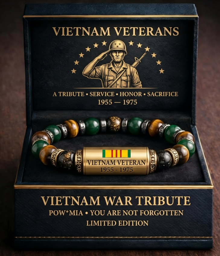🏆Last Day Promo: 49% OFF 🎖️-Vietnam Veteran Tribute Beaded Bracelet with Giftbox
