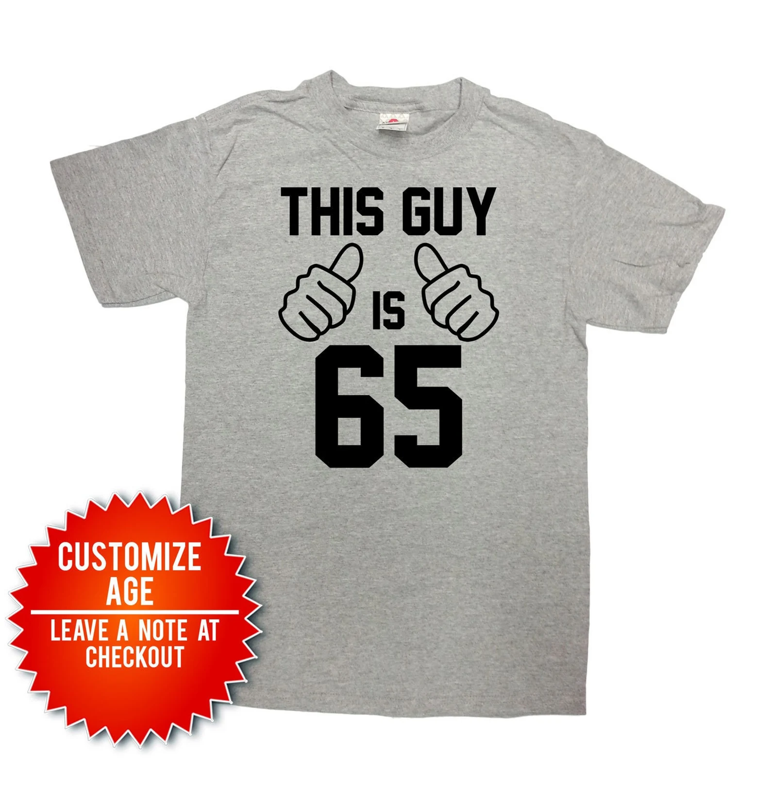 Custom 65 Year Old Dad Hotrod Gift Tee