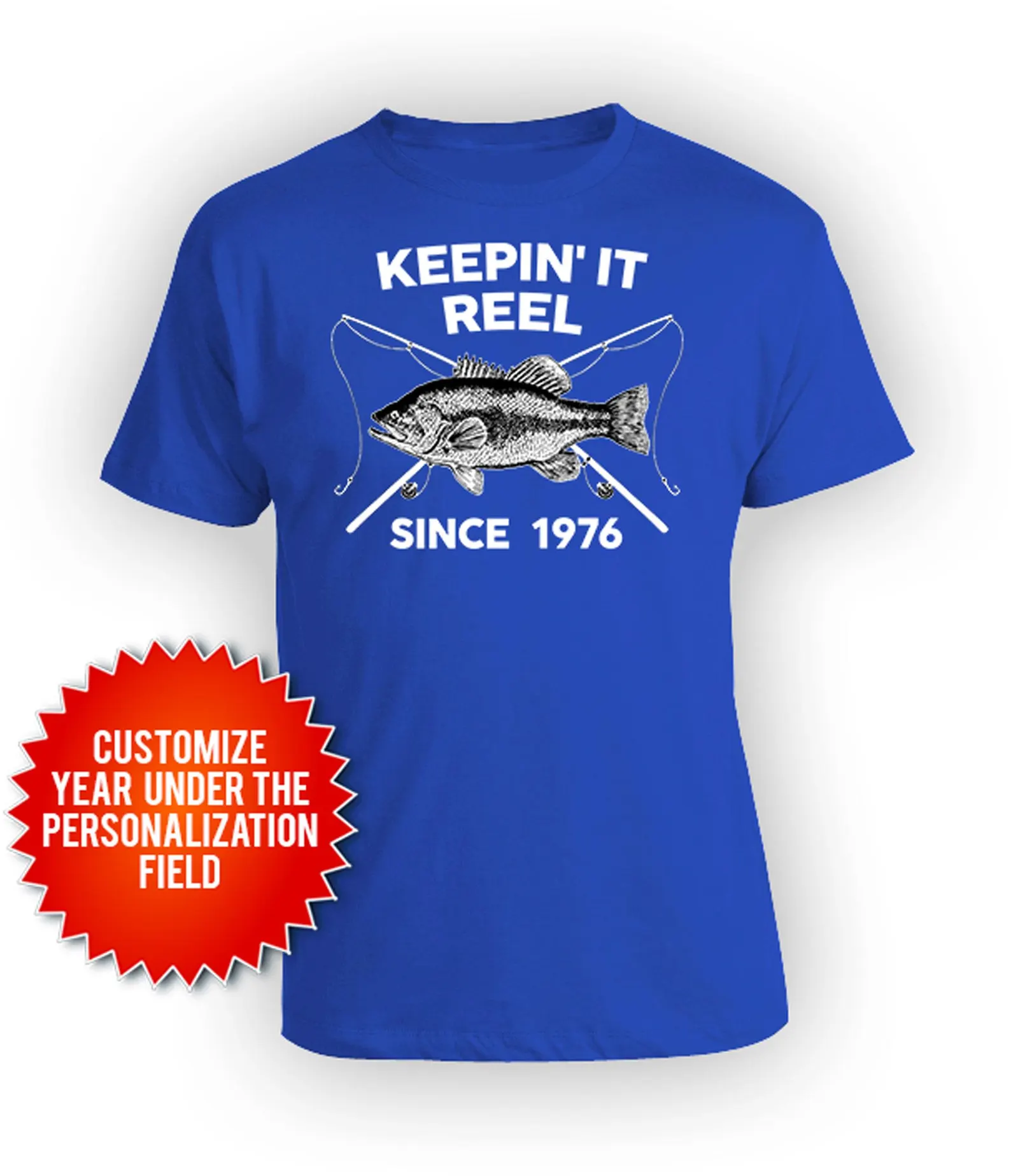 50 Birthday Shirt Funny Fishing Custom Birthday T-Shirt