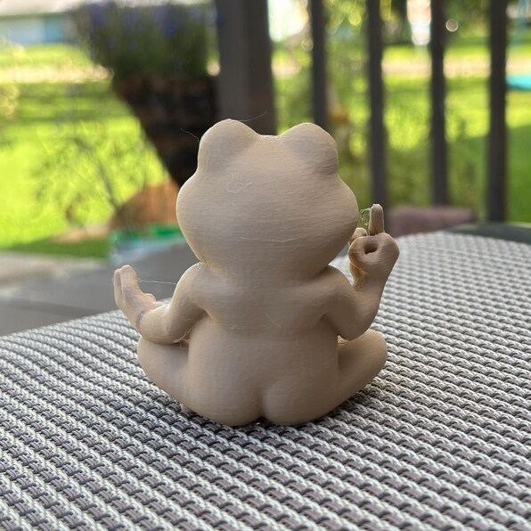 🐸 The Meditative Frog Menace – 3D Printed Sculpture