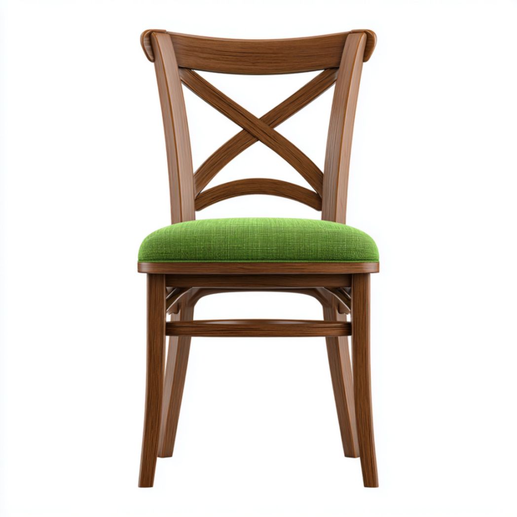 Chaise en bois avec assise en tissu-Furnituretherapysv