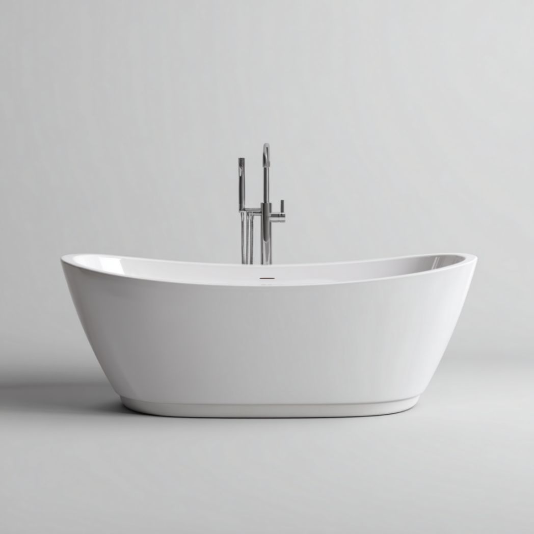 Baignoire indépendante, design blanc-Furnituretherapysv